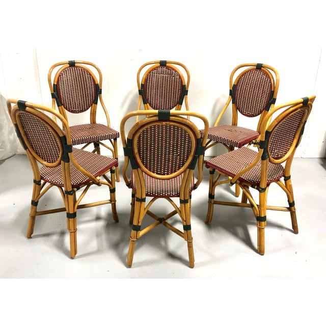 French Bistro Chairs Bamboo Rattan—Set of 6 Chairish