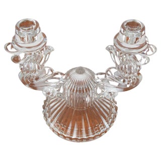 Mid-Century Glass Candlesticks Holder, 1960s For Sale