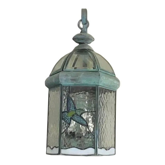 Single Vintage Handcrafted Brass Wall Lantern For Sale