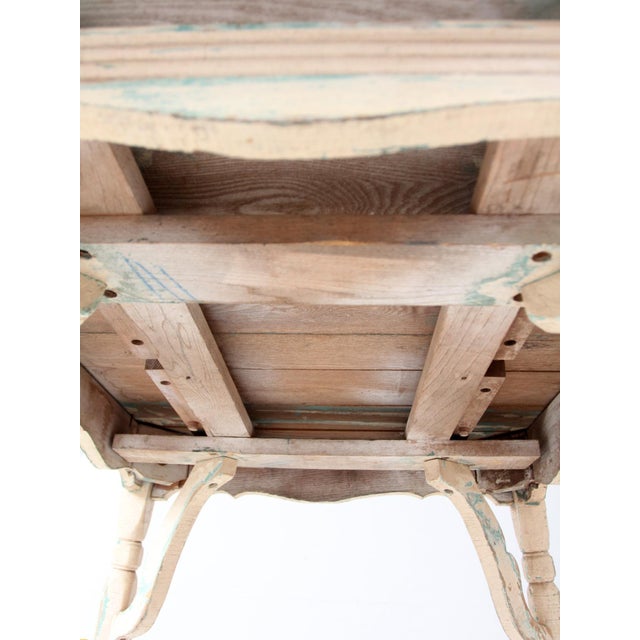 Antique American Country Painted Wood Low Table With Plank Top For Sale - Image 15 of 18