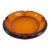 Large Mid-Century Vintage Heavy Amber Cigar Glass Ashtray or Catchall 8" Wide For Sale