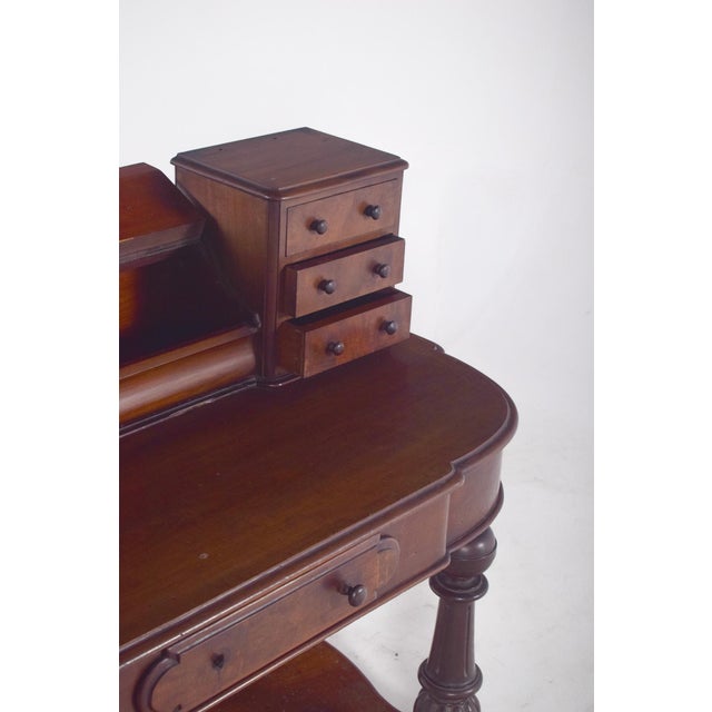 Antique English Desk with Carved Feet, 1890s For Sale - Image 6 of 14