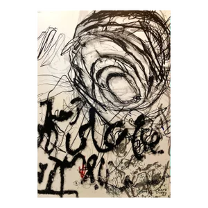 Dennis Balk, Qana, Palestine Large Mixed Media Conceptual Abstract Painting, 2006