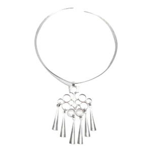 Vintage David Andersen Sterling Silver Modernist Pendant Necklace
