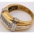 14 Karat Two-Tone Gold Contemporary Ring With Diamonds 0.75 Total Diamond Weight For Sale - Image 11 of 11