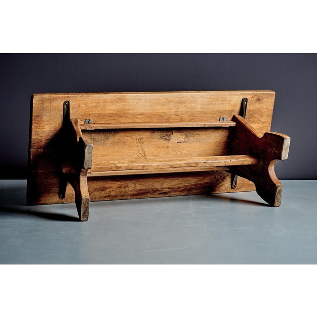 1970s Brutalist Oak Coffee Table from De Puydt, Belgium, 1970s For Sale - Image 5 of 11