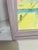 1970s Whimsical Mid-Century Modern Cityscape Painting in Lavender Frame For Sale - Image 10 of 11