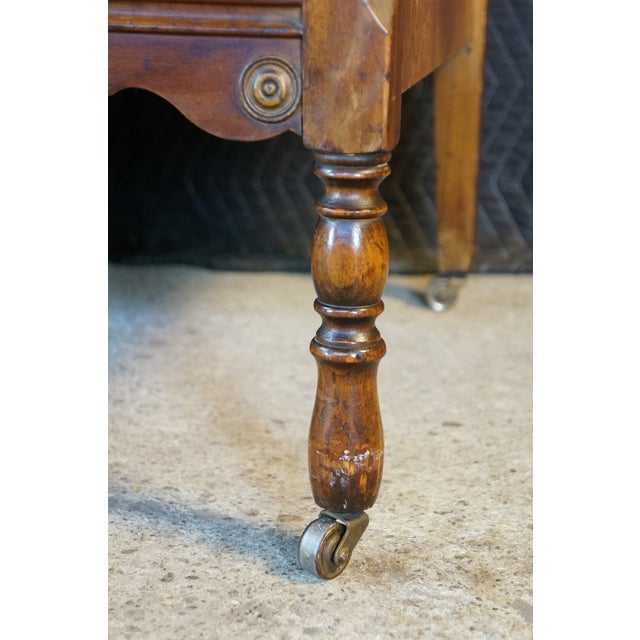 Wood Antique Knox-Hutchins Burled Walnut 4 Drawer Dresser With Mirror & Jewelry Boxes For Sale - Image 7 of 18