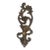 1971 Homco Hollywood Regency Gold Floral Wall Candle Sconce For Sale