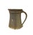 A lovely, vintage studio pottery mug. Features a handmade, stoneware mug in a rustic, green glaze. Unsigned.