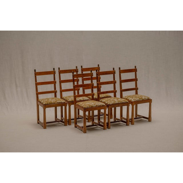 Wood Vintage Brutalist Dining Chairs, 1960s, Set of 6 For Sale - Image 7 of 18