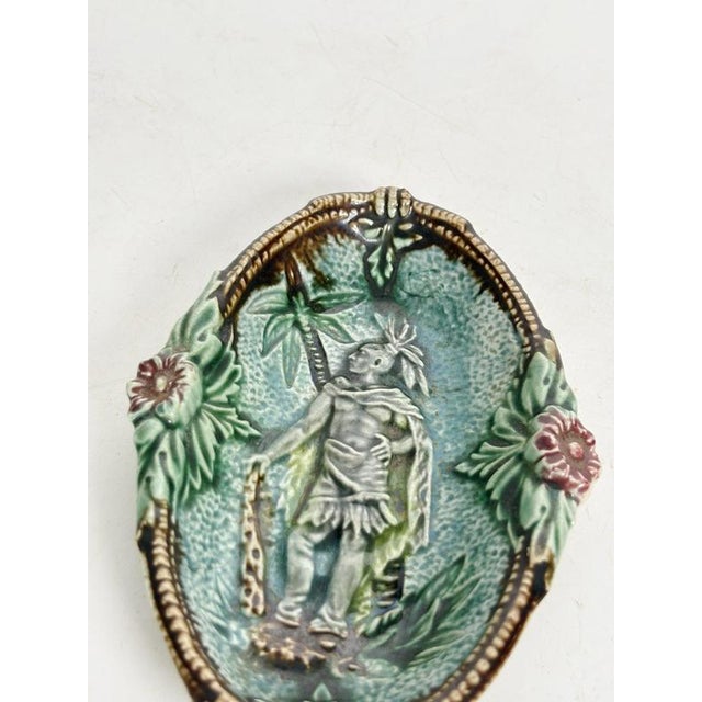 Small 19th Century Majolica Catchall, France For Sale - Image 6 of 11
