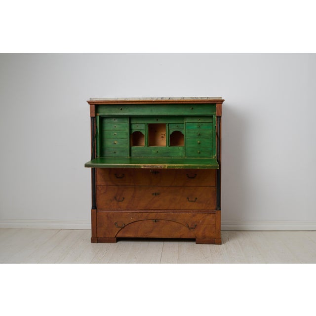 Antique Swedish Empire Country Secretary For Sale - Image 6 of 14