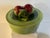 Chartreuse Vintage Wade California Apple Motif Covered Art Pottery Bowl For Sale - Image 8 of 12
