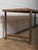 Rustic European Vintage Iron and Wood Slatted Bench With Riveted Seat For Sale - Image 3 of 4