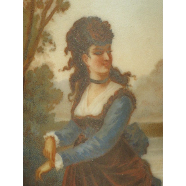 Late 19th Century Table Lamp French Maiden River Bristol Glass Vase Hand Painted Enameled Brass For Sale - Image 15 of 15
