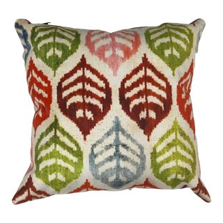 Double Sided Multi Color Turkish Style Ikat Pillow For Sale