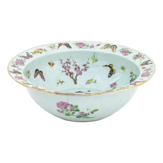 Chinese Famille Rose Porcelain Punch Bowl For Sale