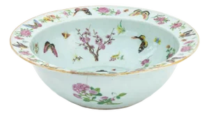Chinese Famille Rose Porcelain Punch Bowl