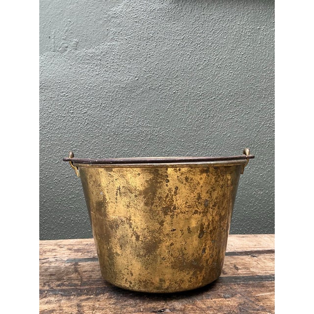 Vintage Spun Brass Bucket For Sale - Image 12 of 12