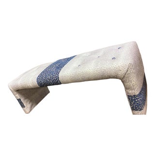 Newly Upholstered in Vintage Milo Baughman Waterfall Bench For Sale