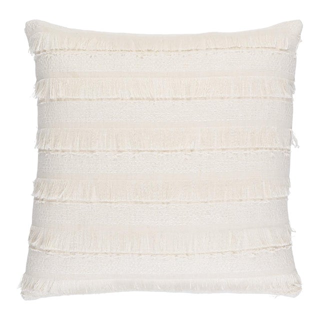 Schumacher Acadia Pillow 18" in Ivory For Sale
