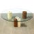 Glass Modernist Cream and Ochre Enamel Pillar Cocktail Table by Saporiti For Sale - Image 7 of 13