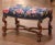 19th Century French Louis XIII Walnut Stool With Floral Needlepoint Upholstery For Sale In Dallas - Image 6 of 12