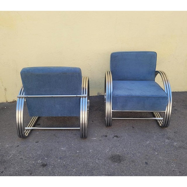 Large 20th Century Chrome Armchairs by Ralph Lauren, 1980s, Set of 2 For Sale - Image 15 of 18
