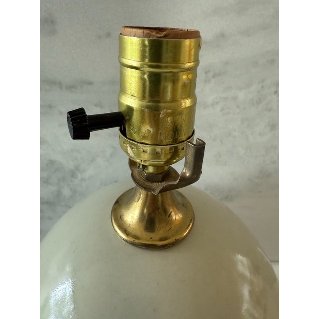 Ceramic Vintage Ceramic Egg Shaped Table Lamp For Sale - Image 7 of 7