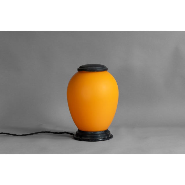 Mid-Century Modern Orange Table Lamp, 1950 For Sale - Image 3 of 8