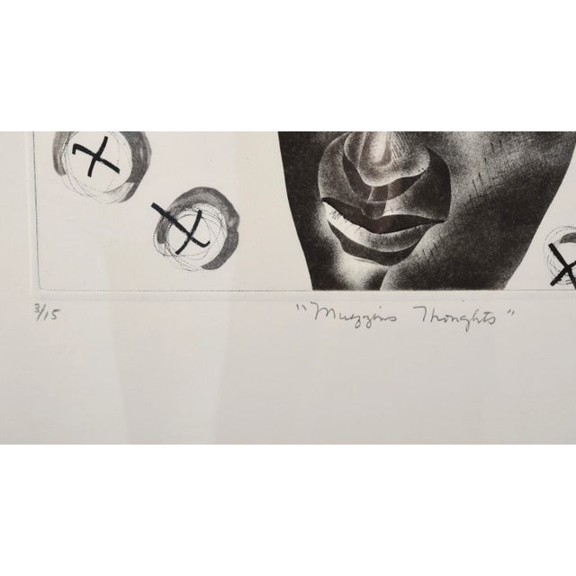 Abstract Patrick Wadley Signed Etching Modernist For Sale - Image 3 of 6