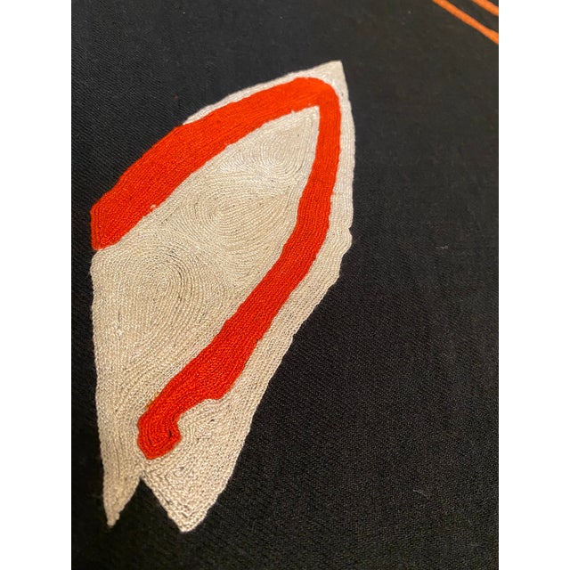 Textile Wool Abstract Textile Signed by Artist For Sale - Image 7 of 9