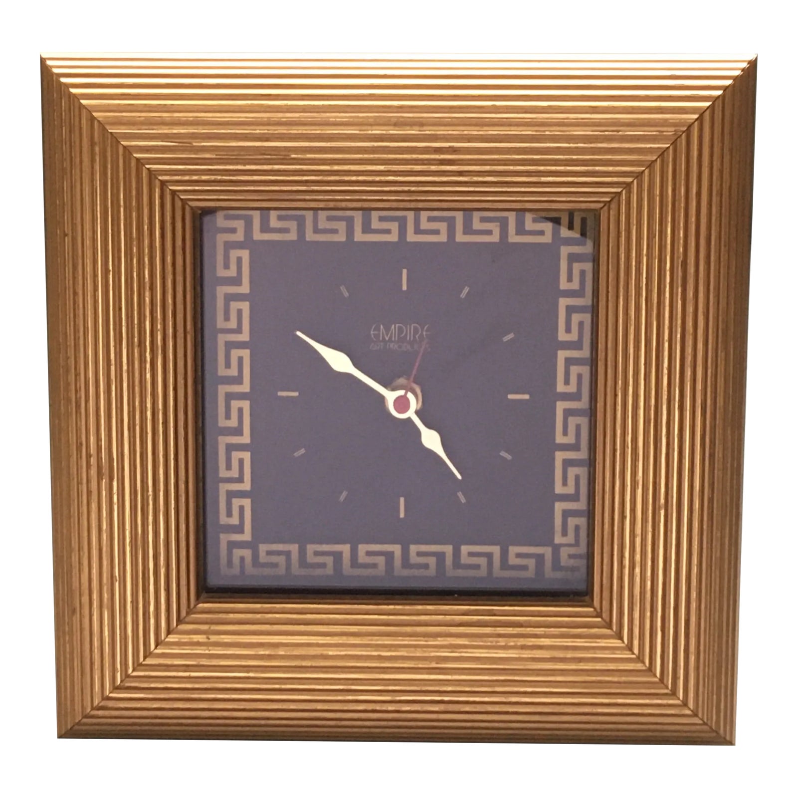 1980s Art Deco Square Desk Clock | Chairish