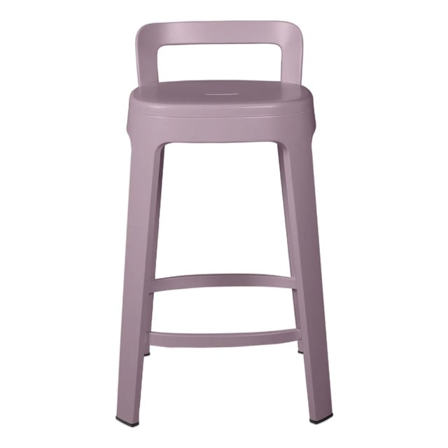 RS Barcelona Ombra Counter Stool With Backrest, Violet For Sale