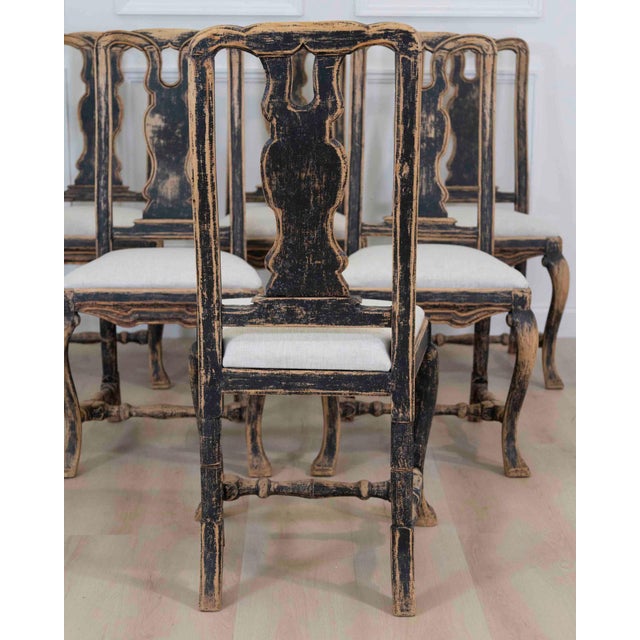 Baroque Set of Six Swedish Baroque Chairs, Circa 1750 For Sale - Image 3 of 14