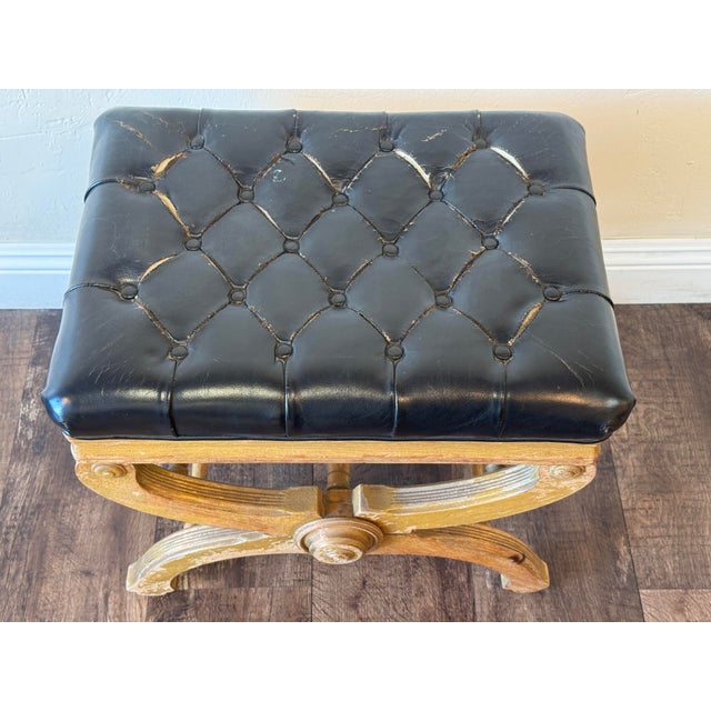 19th Century French Napoleon III Style Adjustable Curule Stool For Sale - Image 4 of 6