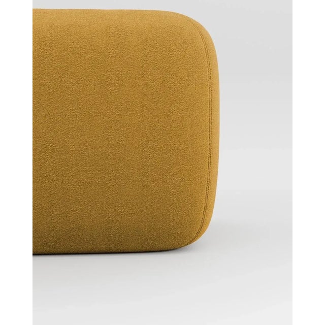 Postmodern Jacob Armchair in Fabric Boucle Mustard by Collector Studio For Sale - Image 3 of 5