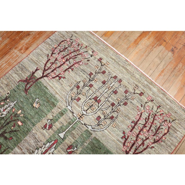 Persian Zabihi Collection Signed Persian Gabbeh Rug For Sale - Image 3 of 6