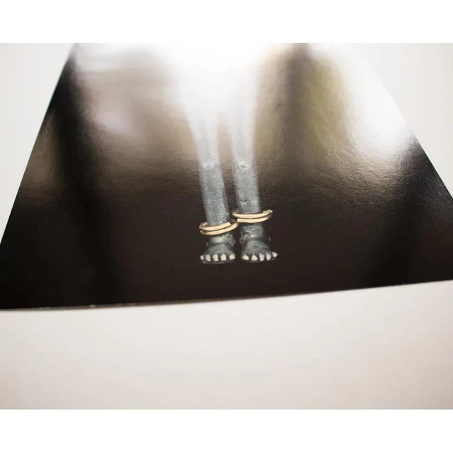 1940s Silver Statuette of Nude Goddess, Original 1940s Gold-Foiled Swiss Photogravure For Sale - Image 5 of 10