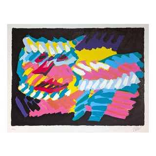 Karel Appel, Pink Cat, 1978, LIthograph For Sale