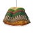 Colorful hand formed wave design natural woven grass basket pendant light. Unique and striking piece with hand woven...