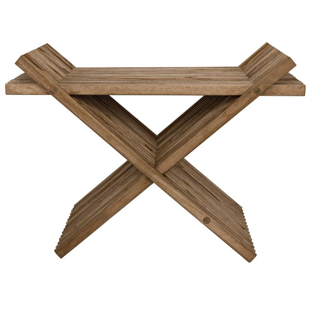 Wood NOIR Dede Stool, Teak For Sale - Image 7 of 8