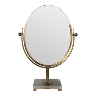 Two-Sided Vanity or Dresser Makeup Mirror by Charles Hollis Jones, Ca. 1965 MCM For Sale
