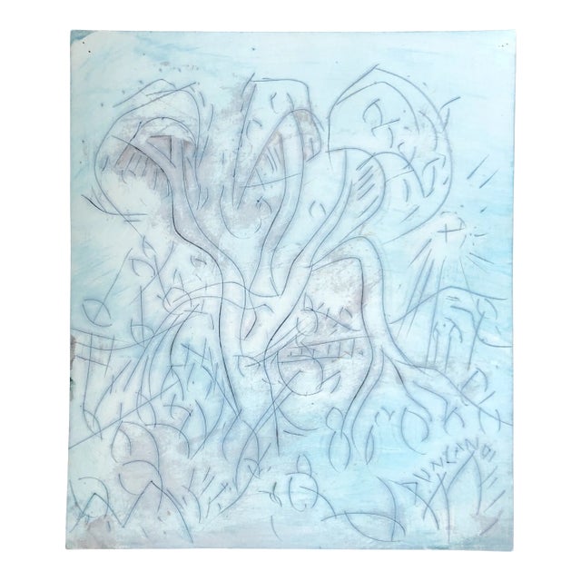 Original Peter Duncan Abstract Encaustic Painting /Drawing Landscape For Sale