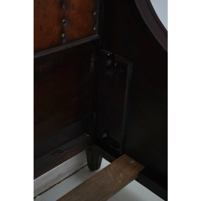 Ralph Lauren King Size Leather Continental Bed For Sale - Image 11 of 12
