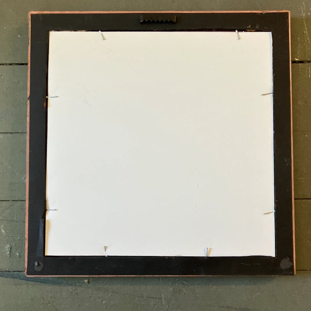 Original 6 x 6 watercolor painting/drawing on paper unsigned Overall size with mat & frame is 13 x 13