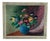 G. Stränz, Pansies in Blue Vase, 1960s, Oil Painting on Canvas, Framed For Sale