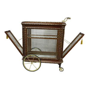 Italian Hollywood Regency Tea Wagon Serving Cart