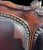 Brown Vintage Theodore Alexander French Rococo Style Carved Leather Tub Armchair For Sale - Image 8 of 10